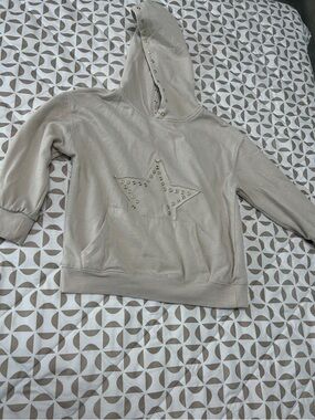 Daisy Lane Taupe Snap-Front Hooded Pullover